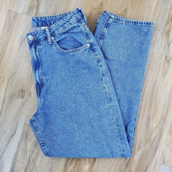 💜H&M Blue 90's Baggy Ultra High Waist Jeans Size 12/31 - Picture 4 of 12